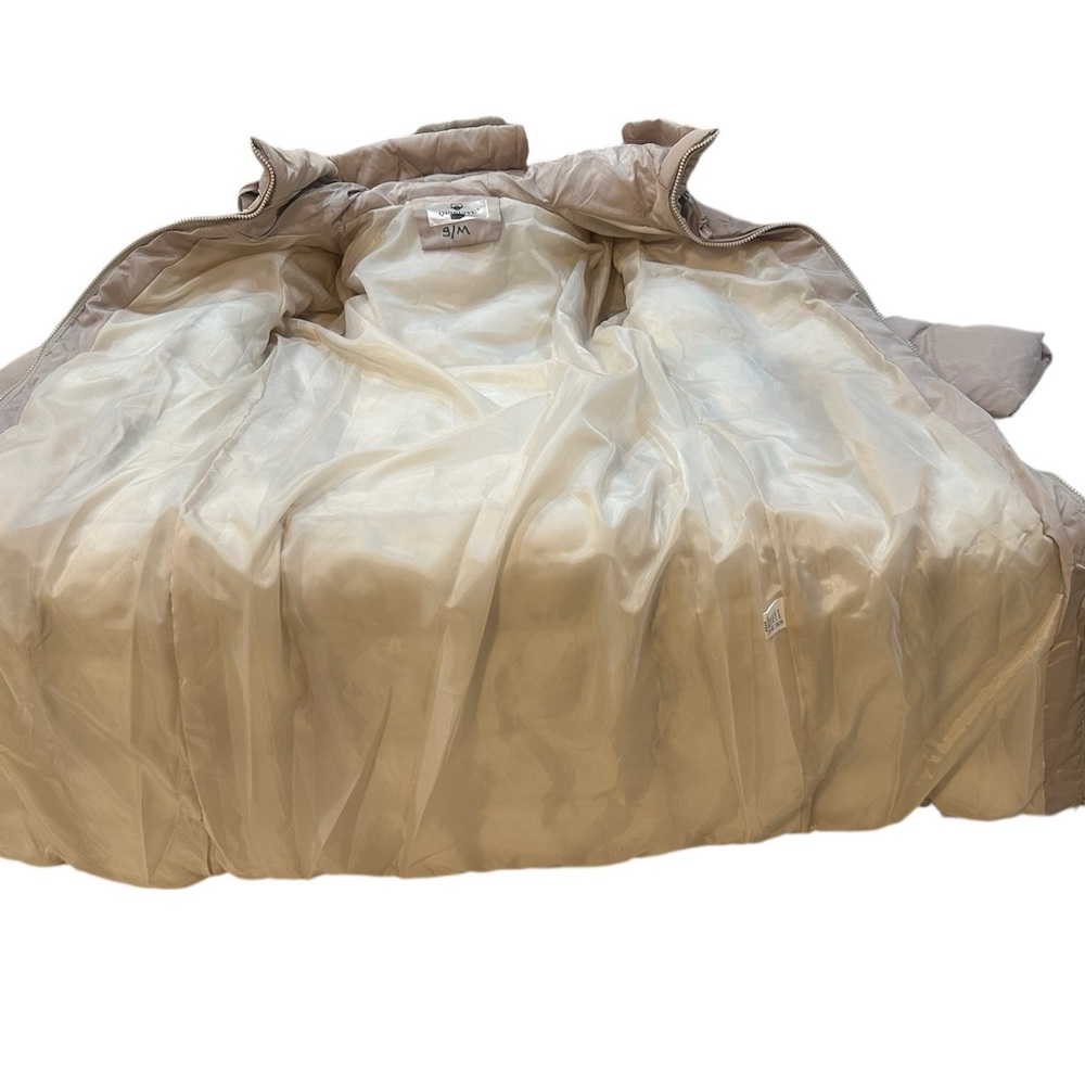 Qinruiyu Long Tan Puffer Coat with Hood Size Extra Small/Small New With Tags - Picture 11 of 15